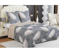 Couvre-lit Boutis épais matelassé 220x240cm avec 2 Taies 65x65cm B-1-179