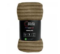 Couvre Lit Flanelle Et Velours 180x220 Cm Himalaya Camel, Par Soleil D'ocre