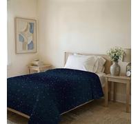 Couvre-lit matelassé d’été Ligne Basic Made in Italy en Microfibre Douce imprimée - Couette Printemps-été mi-Saison - Stars, Simple 160x240 cm