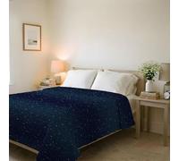 Couvre-lit matelassé d’été Ligne Basic Made in Italy en Microfibre Douce imprimée - Couette Printemps-été mi-Saison - Stars, Double 250x240 cm