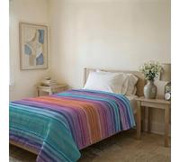 Couvre-lit matelassé d’été Ligne Basic Made in Italy en Microfibre Douce imprimée - Couette Printemps-été mi-Saison - Rainbow, Simple 160x240 cm