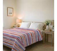 Couvre-lit matelassé d’été Ligne Basic Made in Italy en Microfibre Douce imprimée - Couette Printemps-été mi-Saison - Strisce, Double 250x240 cm