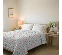 Couvre-lit matelassé d’été Ligne Basic Made in Italy en Microfibre Douce imprimée - Couette Printemps-été mi-Saison - Balloon, Double 250x240 cm