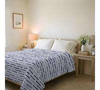 Couvre-lit matelassé d’été Ligne Karma Made in Italy en Microfibre Douce imprimée - Couette Printemps-été mi-Saison - Fun blu, Double 250x240 cm