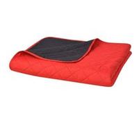 Couvre lit matelassé double face Rouge et noir 230x260 cm Multicolore G
