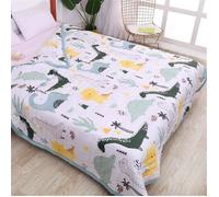 Couvre Lit Matelassé - PZCC - Dinosaure - 140x200 cm - Réversible - Lavable