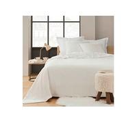 Couvre-lit velours relief/sherpa Mylene Naturel