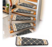 Couvre Marches pour Escalier en Colimaçon, Dos Silicone | réutilisable, profil trapézoïdal, bord replié, dos silicone, pour marches intérieures