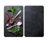 Couvre-plaques - Allstar - Basilikum - Verre - Noir - 30 x 52 x 0,5 cm