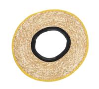 Couvre-Soleil en Paille pour Casque de Chantier, Beige, Respirant | Protection pour Ouvriers, Capuchon Amovible pour Entretien, Bordure Couleur Aléatoire, Usage sur Casque