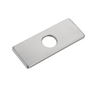 Couvre-tuyaux Panneau décoratif de Base d'évier, 6 pièces, plaque rosace robinet salle bains, couvercle, trou pont(6inch-Brushed nickel)