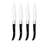COUZON - Couteau steak - Lot de 4 - Riviera - Lame acier Inox 420j2 et manche acrylique - Noir