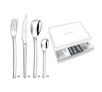 COUZON - Ménagère 24 couverts de table en coffret pour 6 personnes - Pix'Elle - Acier inoxydable 18/10, Finition Miroir, Epaisseur 2.5 mm - Inox