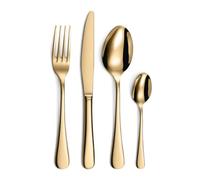 COUZON - Ménagère 24 couverts de table pour 6 personnes - Clipper - Acier inoxydable 18/10, Finition Miroir, Epaisseur 2.5 mm - Doré