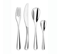 COUZON - Ménagère 74 couverts de table en coffre bois pour 12 personnes - Eole - Acier inoxydable 18/10, Finition Miroir, Epaisseur 2.5 mm - Inox