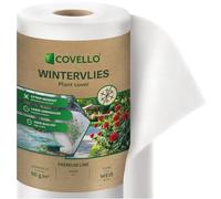 Covello Voile d'Hivernage pour Plantes et Cultures 120m x 1,6m Blanc 50g/m² | Voile Hivernage Exterieu 192m² Protection UV, Perméable à l'eau, Respirante, Protection Contre le Gel et les Nuisibles