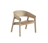 Muuto Chaise lounge Cover cuir Cognac-chêne
