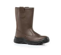 Coverguard Botte de securite en Cuir Non fourree Pyroxite S3 SRC,47 EU,Marron