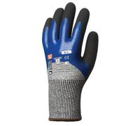 Coverguard - Gants anti coupures noir bleu HPPE enduit nitrile EUROCUT N505 (Pack de 5)