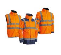 Coverguard Veste KANATA PU HI-VIZ 3M orange fluo/marine Taille S