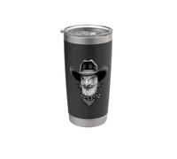 Cowboy Oiseau Secrétaire Vintage Western Gobelet isotherme en acier inoxydable double paroi