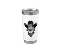 Cowboy Oiseau Secrétaire Vintage Western Gobelet isotherme en acier inoxydable double paroi