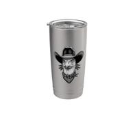 Cowboy Oiseau Secrétaire Vintage Western Gobelet isotherme en acier inoxydable double paroi