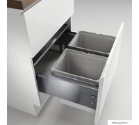 Naber, Cox® Base K1 600-2. collecteur de déchets, m. Biod., gris clair, hauteur 360 mm - Poubelle