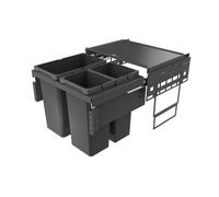 NABER COX® BASE 460 S/600-3 Trieuse de déchets en ANTHRACITE avec 53 (1 x 28/2 x 12,5) litres de volume / à partir de 60 cm