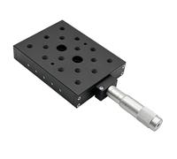 COYEUX Platine Linéaire Manuelle, Plateforme De Déplacement De Précision avec Course Effective De 25 Mm, Corps en Alliage Daluminium avec Trous Filetés M6, Table Empilable sur Laxe X pour Le