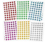 COYUN 1620 Pcs Stickers Gommettes Autocollantes, 20 Feuilles Gommettes Enfants, Étoiles Pois Autocollants ColoréS, pour Stickers Scrapbooking Activité Manuelle RéCompense Photo Cadeau DIY