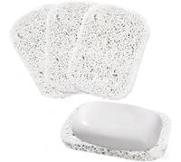COYUN 3pcs Porte-Savon, Antidérapants et Durables économiseur de Savon avec Forme de Bobine de Drainage Automatique de vidage, Douche, Salle de Bain, Cuisine, Voyage(Blanc)