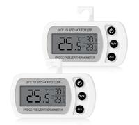 Cozary 2 Pièces Thermometre Frigo Numérique, Magnétique Thermomètre Cuisine pour Refrigerateur avec Crochet, Écran LCD Facile à Lire, pour Restaurants, Bars, Cafés