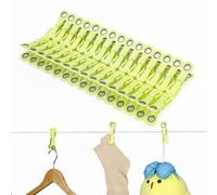 Cozary 30 Pièces Pinces à Linge en Plastique avec Crochet, Epingle a Linge Stables à Trous Ronds, Pince a Linge Exterieur pour Serviettes Chaussettes Underwears et Jouets en Peluche