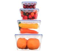 Cozary 4 Pièces Ensemble de Boîtes de Conservaton Alimentaire Hermtiques:2,7L+1,55L+0,8L+0,25L,en PP de Qualit Alimentaire,Sans BPA, Étanche, Utilisable au Micro-ondes, Congelateur et Lave-vaisselle