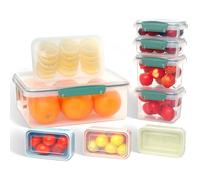 Cozary Boîtes de Conservation Alimentaire - Lot de 9 récipients hermétiques avec couvercle, résistants au froid et à la chaleur, anti-fuite, idéaux pour le Meal Prep et l'organisation de la cuisine
