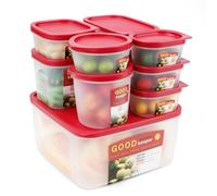 Cozary Conservation Alimentaires Hermétiques avec Couvercles, 10 Pièces Boîtes Alimentaires, Sans BPA, Meal Prep Containers pour Rangement Cuisine, Congélation et Micro-ondes