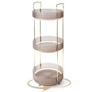 Cozary Organisateur Maquillage Rotatif 360° Transparent 3 Niveaux | Réglable, Multifonctionnel, Pour Coiffeuse, Présentoir Cosmétique