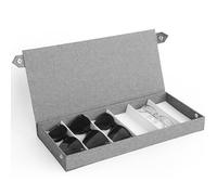 Cozary Rangement Lunettes - Boîte à Lunettes de Soleil avec Couvercle et Fermeture à Pression, Grand Espace de Rangement pour Lunettes et Bijoux, pour 6 lunettes de soleil