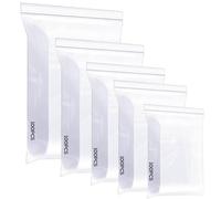 Cozary Sachet Plastique Transparent Lot de 500, 5 Tailles Sachet Zip Pochon, Sachets Plastiques Refermables pour Les Noix, Les Confiseries, Le Chocolat, Les épices, Les Bijoux, etc