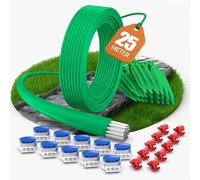 COZCLAM 25m Câble Périphérique pour Robot Tondeuse, Kit Universel | Kit de Fil Périphérique avec 25 Piquets, 10 Connecteurs, 10 Bornes de Connexion, Compatible avec Gardena/Bosch/Worx