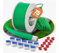 COZCLAM 75m Câble de délimitation +50 Piquets +10 Connecteurs de Câble +10 Bornes De Connexion pour Tondeuses Robot, Kit d'accessoires Câble de Recherche Universel, Compatible avec Gardena/Bosch/Worx