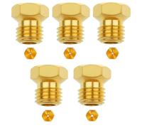COZERI 5 Pièces Gicleur Gaz Butane Universels, Kit Injecteurs Gaz Butane, Buses pour Cuisinière à Gaz Propane, 0,5/0,7/0,7/0,87/1,02, Compatible GPL et Gaz de Ville, Remplacement Parfait pour Brûleur