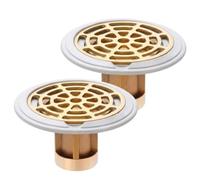 COZERI Clapet Anti Odeur Douche, Bonde Douche Anti Odeur en Cuivre pour Salle de Bain, Noyau de Siphon Anti Retour et Anti Insectes pour Évacuation de Douche et Baignoire, Lot de 2 Pièces Robustes