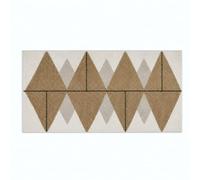 COZIHN Tapis Couloir Long Effet Cachemire, Motif Géométrique Vintage, Dos À Picots Antidérapant, Lavable en Machine pour Chambre, Salon Et Escalier Intérieur Curvy Thick 50x180cm