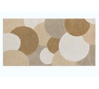 COZIHN Tapis Couloir Long Effet Cachemire, Motif Géométrique Vintage, Dos À Picots Antidérapant, Lavable en Machine pour Chambre, Salon Et Escalier Intérieur Faroe Rounded 60x200cm