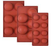 Cozihom Lot de 3 moules en silicone pour boules de chocolat, gâteaux, gelées, pudding, savon fait maison