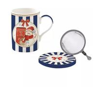 COZY CHRISTMAS Coffret Tisanière 35 cl en porcelaine Bonhomme de neige