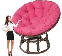 Cozy Coussin rond de 80 cm pour chaise suspendue, coussin de balancelle amovible pour intérieur et extérieur, parfait pour terrasse, jardin et paniers suspendus, rose