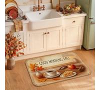 Cozy Fall Cuisson Citation Fruits Pie Tapis de cuisine d'automne 50,8 x | Thème récolte, tapis d'évier de cuisine, décoration de cuisine, pâtisserie saisonnière, style rustique confortable